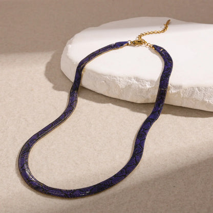 Royal Purple snake chain necklace